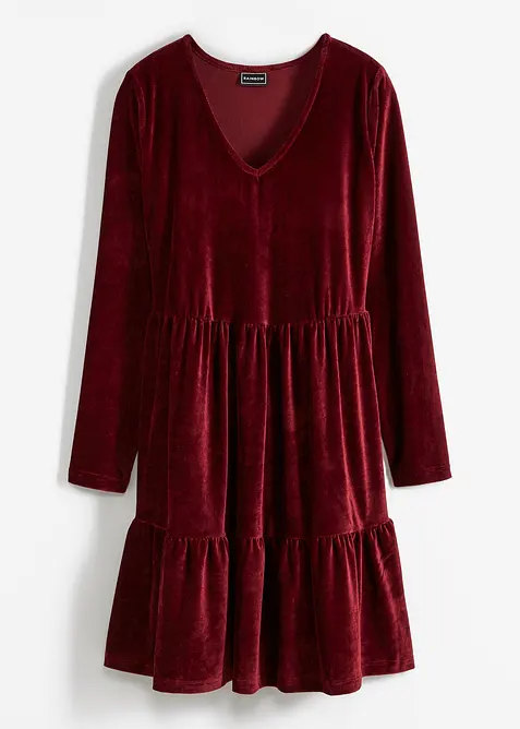 Robe courte en velours extensible, bonprix