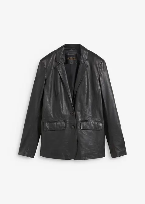 Blazer en cuir d’agneau nappa, bonprix