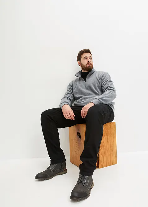 Pull en polaire à col zippé montant, bonprix