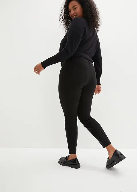 Pantalon extensible à taille élastiquée, viscose majoritaire, bonprix