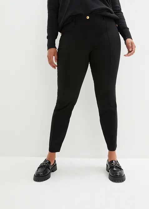 Pantalon extensible à taille élastiquée, viscose majoritaire, bonprix