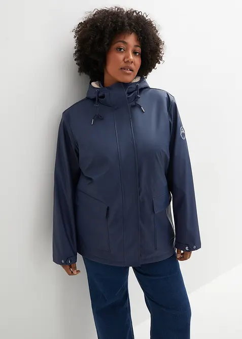 Veste de pluie avec doublure peluche en matière imperméable, bonprix