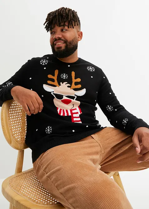 Pull de Noël en fine maille, bonprix