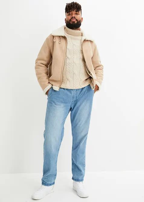 Jean jogger avec doublure thermique en flanelle, droit, bonprix