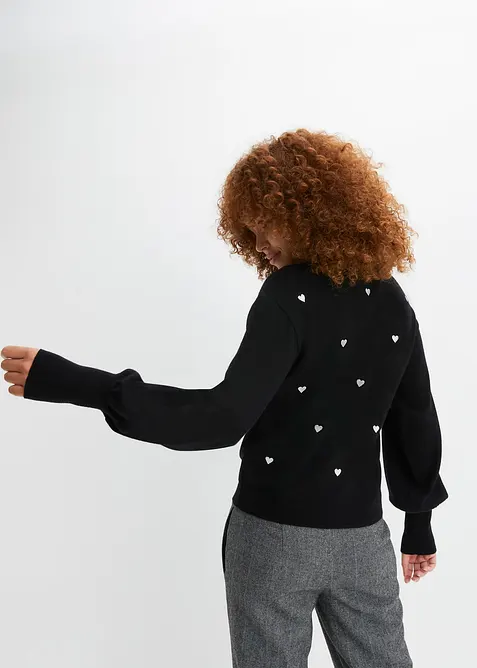 Pull en fine maille de viscose mélangée, bonprix