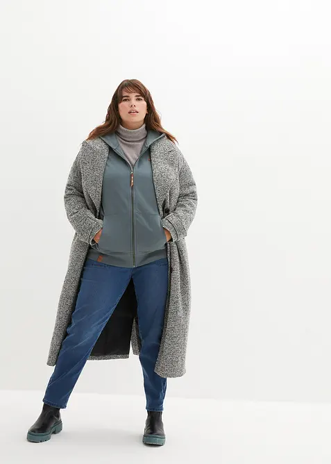 Sweat zipp&eacute; &agrave; capuche, 100% coton, bonprix