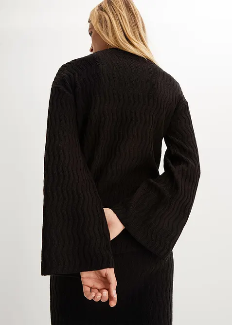 Pull en fine maille texturée, bonprix