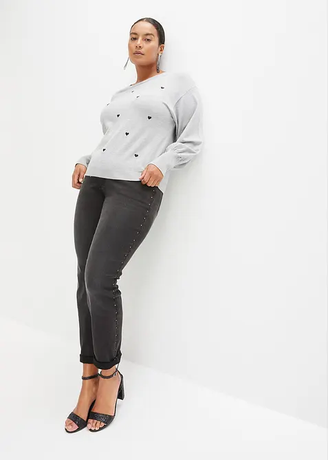 Pull en fine maille de viscose mélangée, bonprix