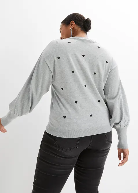 Pull en fine maille de viscose mélangée, bonprix