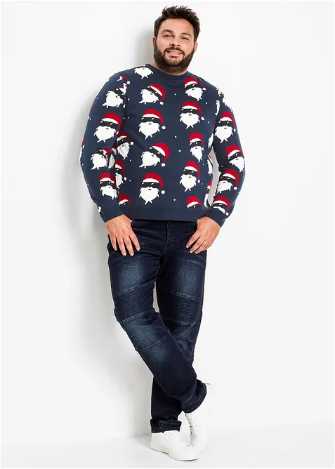 Pull en maille fine avec motif de Noël, bonprix