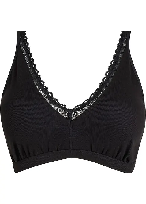 Brassi&egrave;re c&ocirc;tel&eacute;e avec coton et dentelle, bonprix