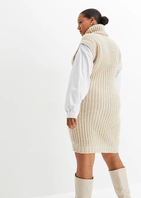 Robe en maille avec empiècement chemisier, bonprix