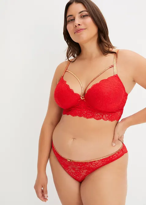 Soutien-gorge &agrave; coques et lani&egrave;res brillantes amovibles, bonprix
