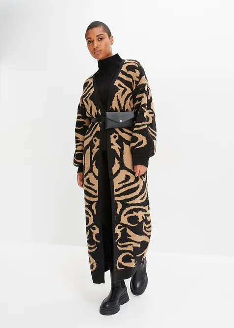 Gilet long en maille, bonprix