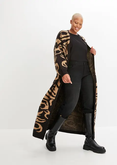 Gilet long en maille, bonprix