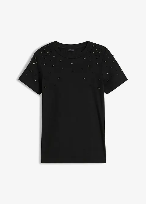 T-shirt avec perles, bonprix