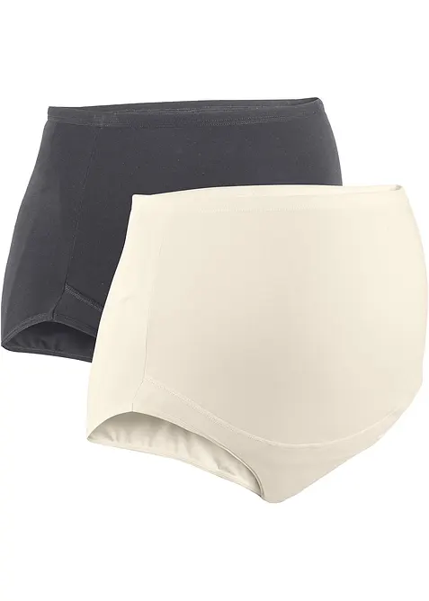 Lot de 2 slips de grossesse en coton, bonprix