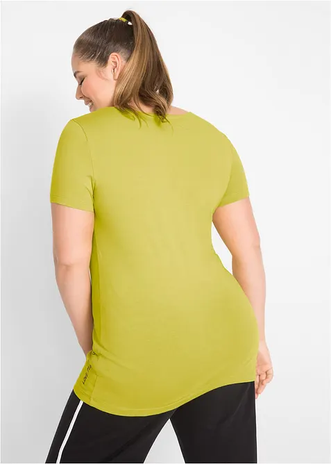 Lot de 2 T-shirts longs avec inscription, bonprix