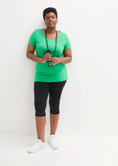 Lot de 2 T-shirts longs avec inscription, bonprix