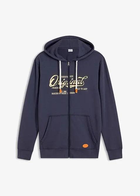 Sweat zipp&eacute; &agrave; capuche, int&eacute;rieur gratt&eacute; doux, bonprix