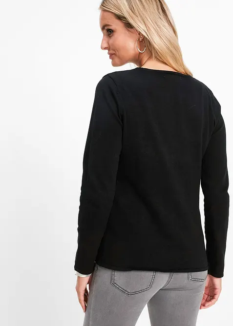 Pull en fine maille &agrave; rivets, bonprix