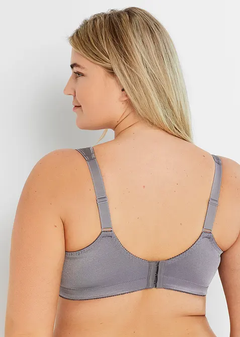 Lot de 2 soutiens-gorge grand maintien sans armatures, bretelles rembourrées, bonprix