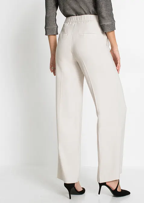 Pantalon large à pinces en viscose majoritaire, bonprix