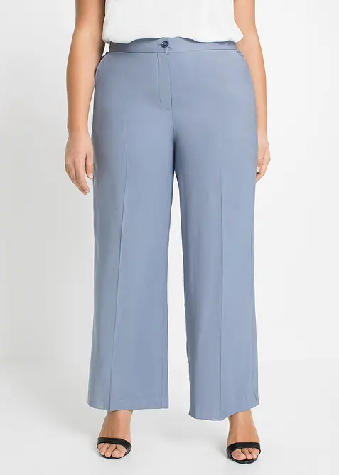 Pantalon large à pinces en viscose majoritaire, bonprix