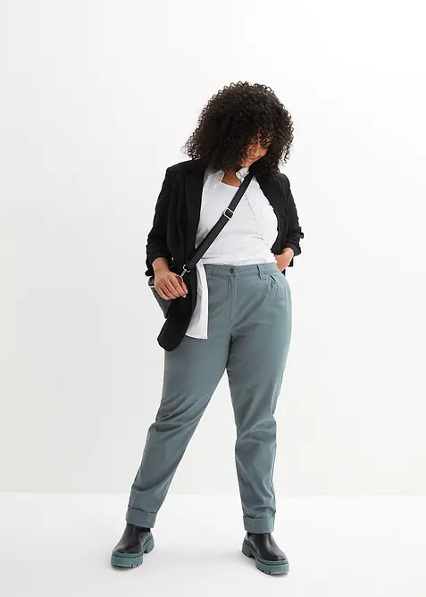 Pantalon chino en coton, longueur cheville, bonprix