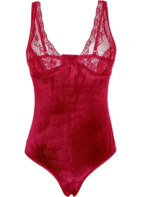 Body en velours ouvert, bonprix