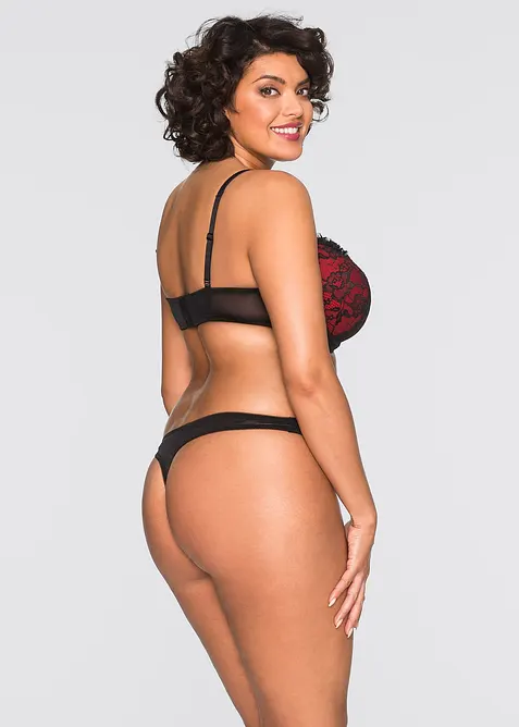 Soutien-gorge à coques et armatures + string (ens. 2 pces), bonprix