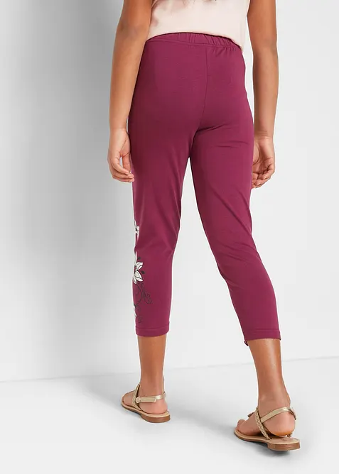 Lot de 2 leggings 3/4 en coton extensible, bonprix