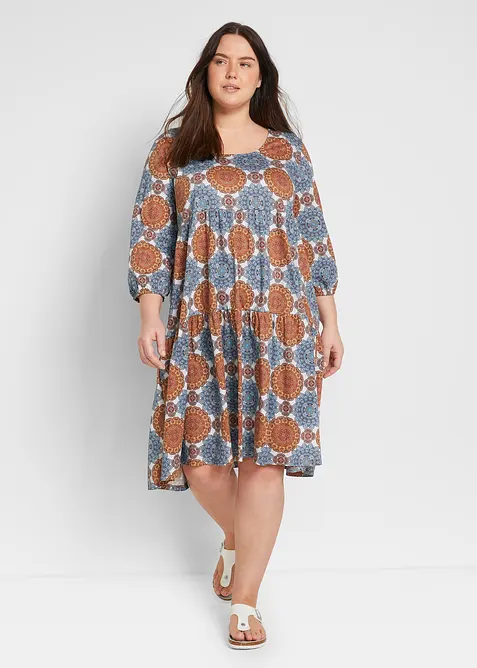 Robe fluide en jersey viscose mélangée, bonprix
