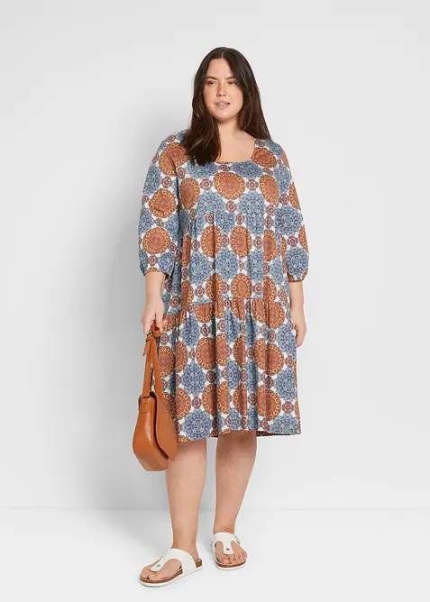 Robe fluide en jersey viscose mélangée, bonprix