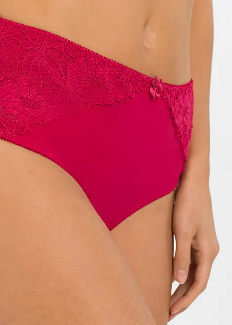 Lot de 2 slips Maxi avec dentelle, bonprix