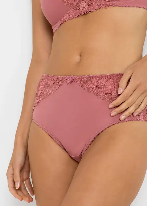 Lot de 2 maxi slips avec dentelle, bonprix