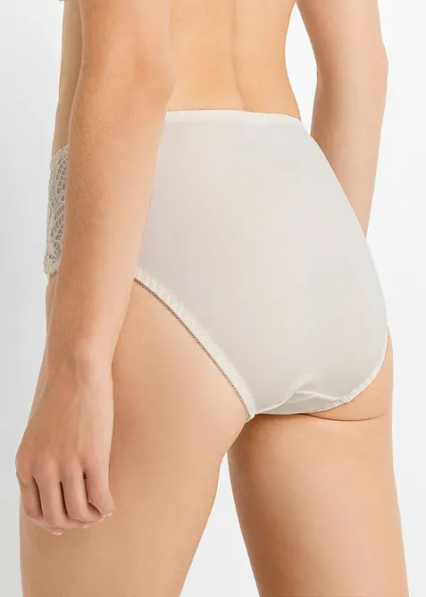 Lot de 2 maxi slips avec dentelle, bonprix