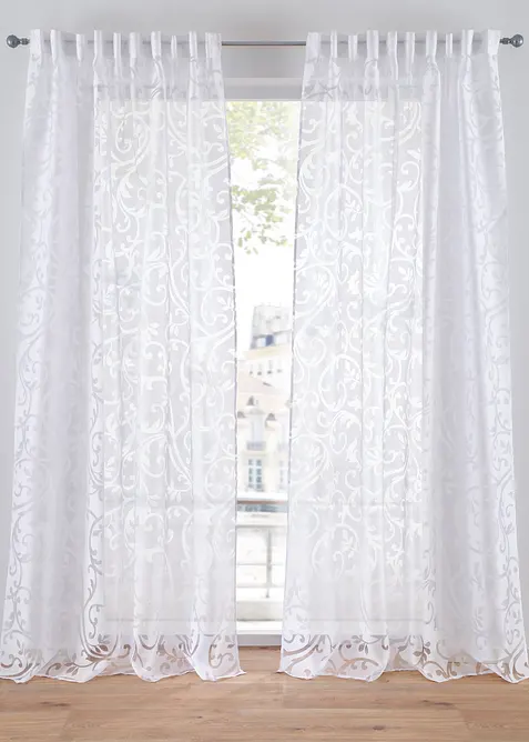 Voilage en dévoré à motif sarments (1 pce.), bonprix