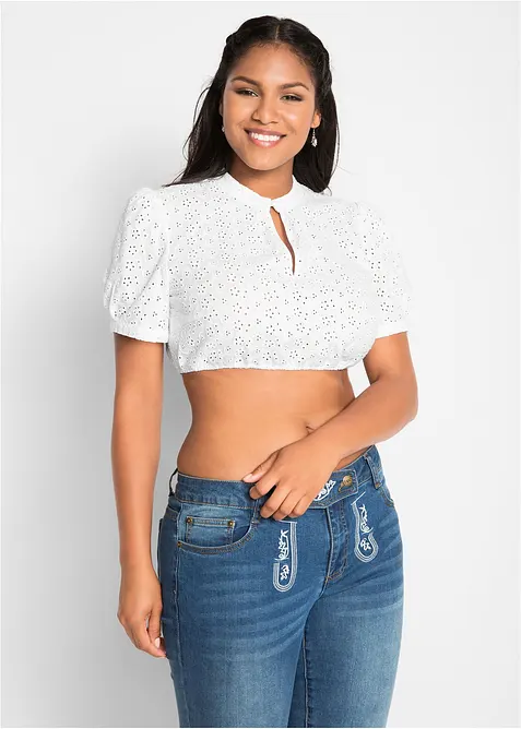Blouse de Dirndl en broderie anglaise, bonprix