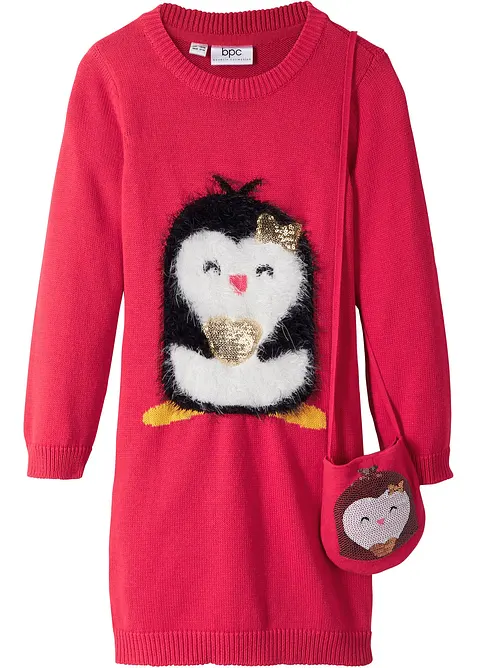 Robe en maille avec sac (ens. 2 pces), bonprix