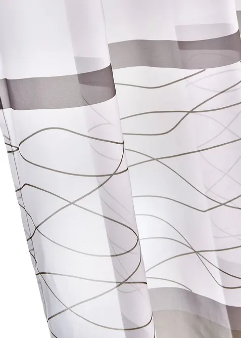 Voilage transparent à imprimé rayures horizontales (1 pce), bonprix