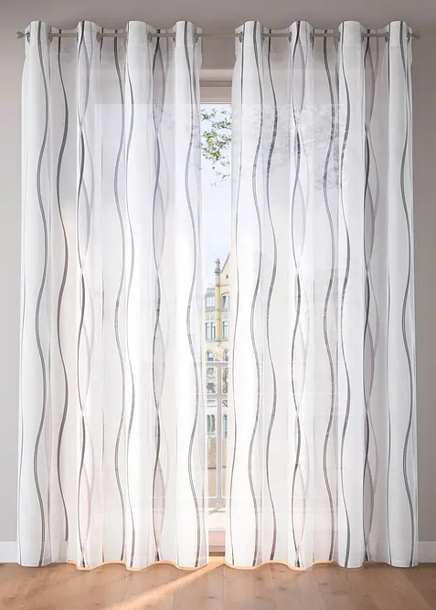 Voilage avec imprimé vague (1 pce), bonprix