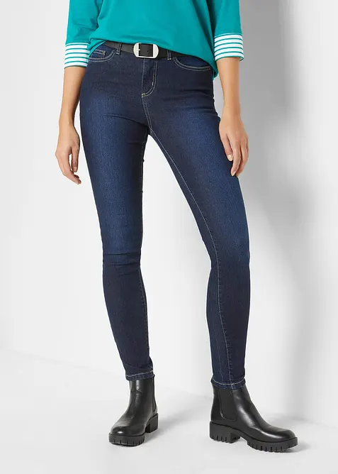 Jean skinny taille mi-haute, extensible, bonprix