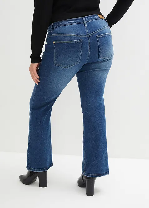 Jean bootcut taille mi-haute, extensible, bonprix