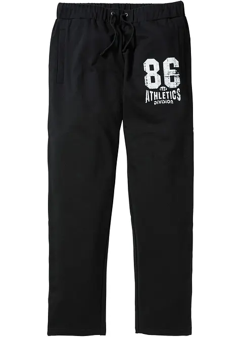 Pantalon de jogging avec détails sportifs, 100% coton, bonprix