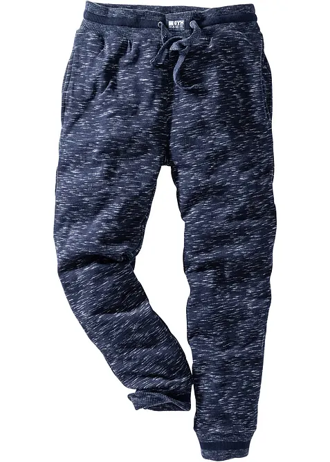 Pantalon de jogging chiné à finitions côtelées, bonprix