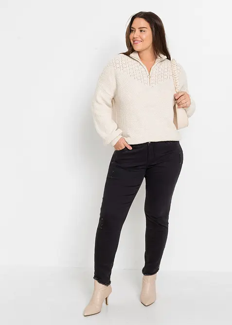 Pull camionneur à motif ajouré, bonprix