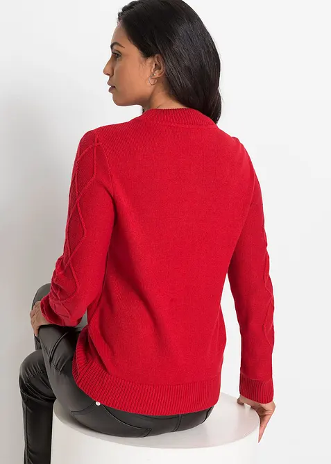 Pull camionneur en maille torsadée, bonprix