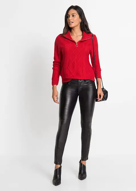 Pull camionneur en maille torsadée, bonprix