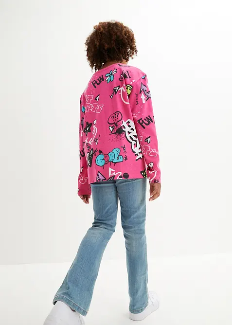 Lot de 2 T-shirts boxy 100% coton, bonprix